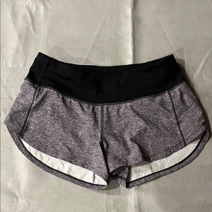 lululemon Speed Up Low-Rise Lined 2.5" shorts Heather Lux Multi Black - Sz 2
